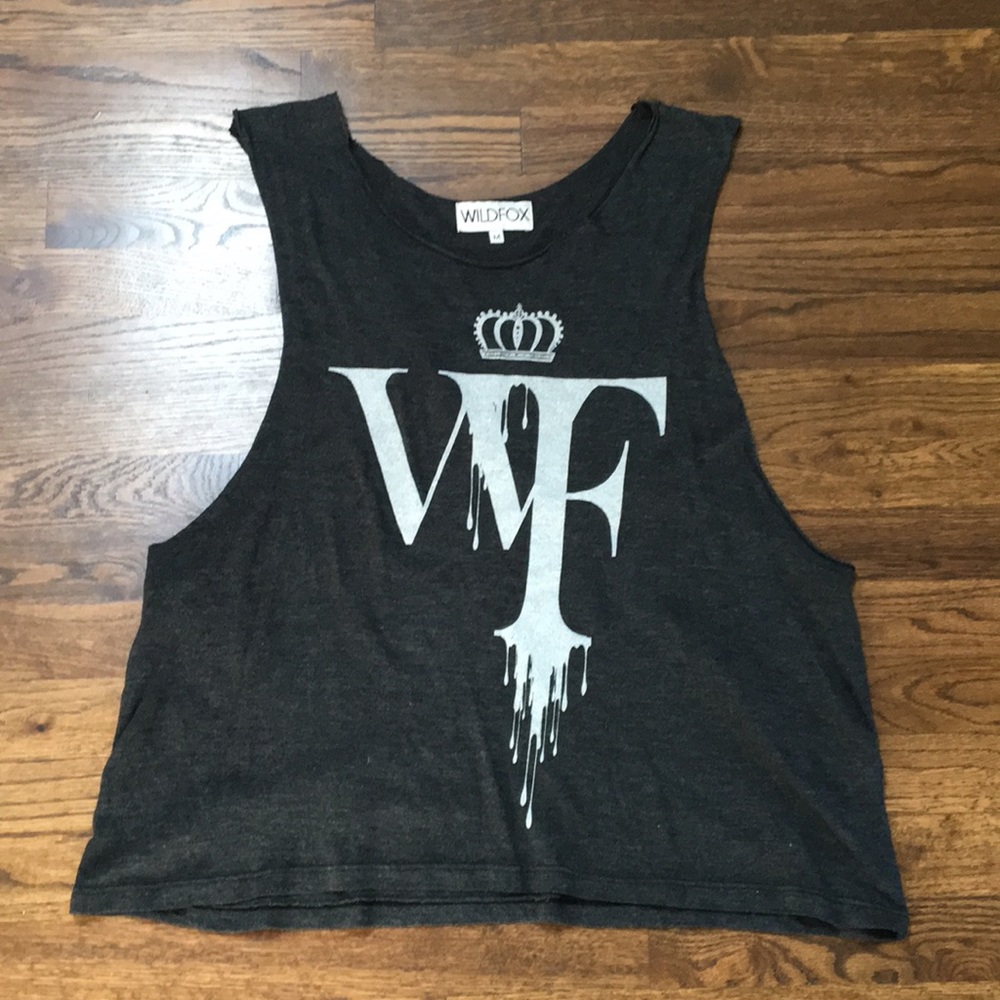 Wild fox tank top with deep sides